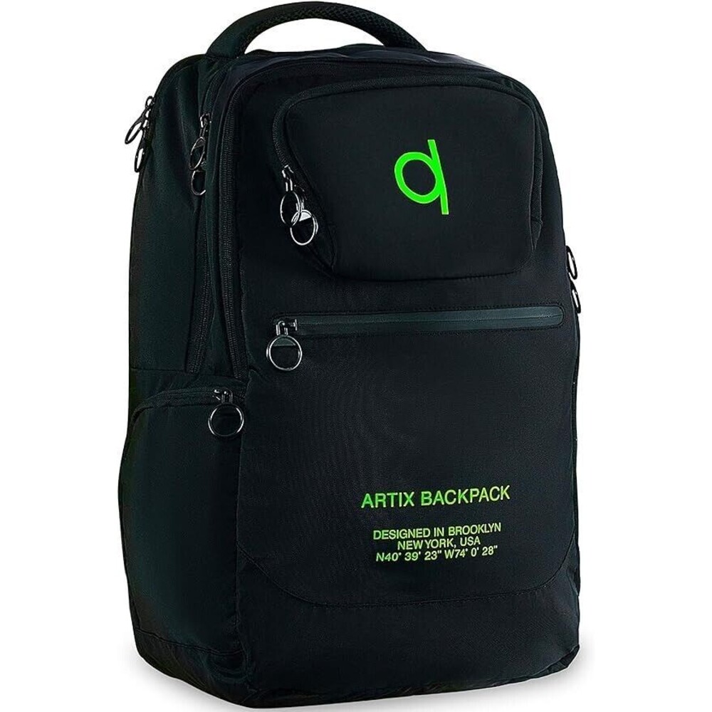 ARTIX Waterproof Laptop Backpack - Large 17.3-inch Travel Backpack - Black Green
